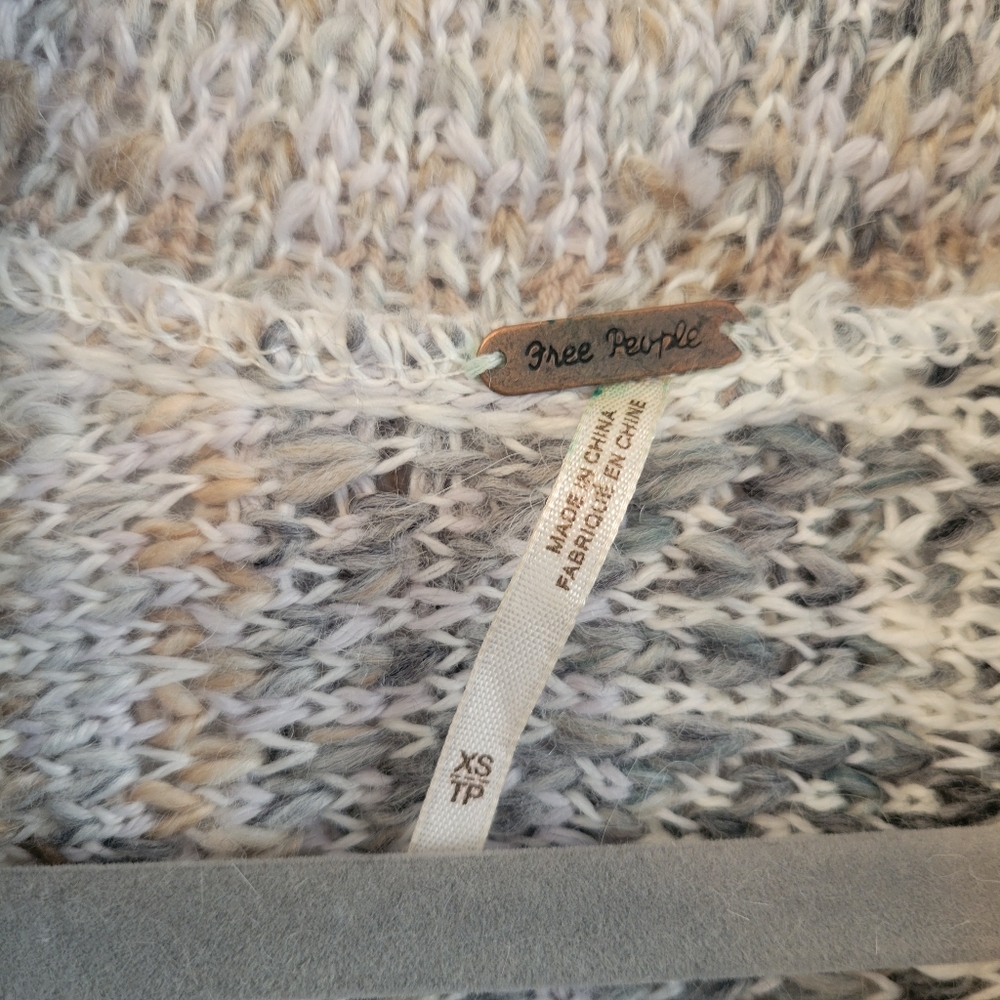 Free People Gray Fringe Cardigan - Picture 7 of 12